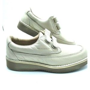 FOOTONIC II Eva-Tech Quick Grip WalkAbout Size 9 D Bone Beige Leather Diabetic